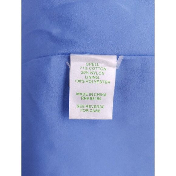 LILLY PULITZER Kiri Dress Blue Lace Peplum Lined Open Back Size 0 - Picture 12 of 12